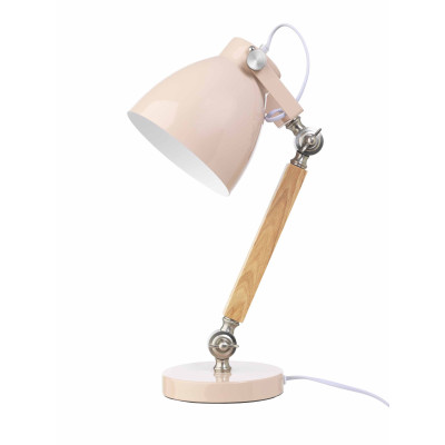 LifeTime Table Lampe Bois / Métal - Rose