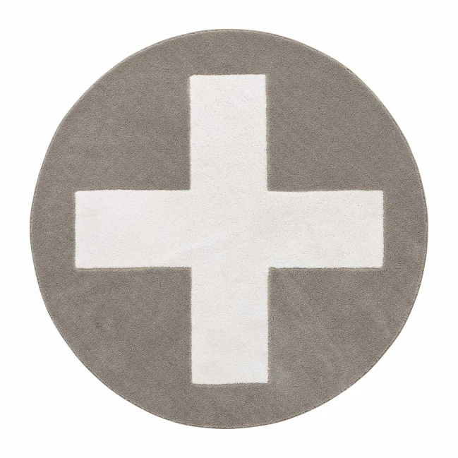 Tapis Lifetime Gris X, 3d Diamètre de sculpture à la main 133 cm