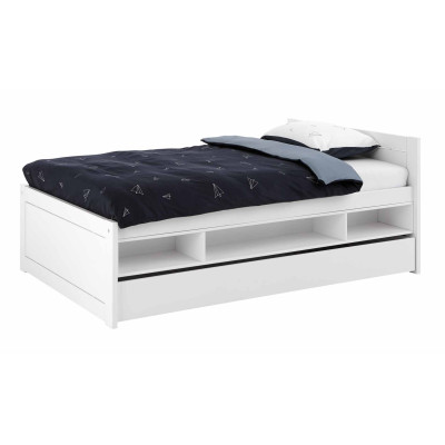 Module de rangement Lifetime pour lit superposé 90 / 120 cm laqué blanc