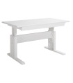 Lifetime height-adjustable desk with drawer white