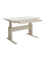 Lifetime height-adjustable desk with drawer whitewash