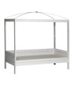 LifeTime-Kidsrooms Himmelbett Einzelbett Ladina-DLR, 90x200 cm, mit DeLuxe-Lattenrost whitewash