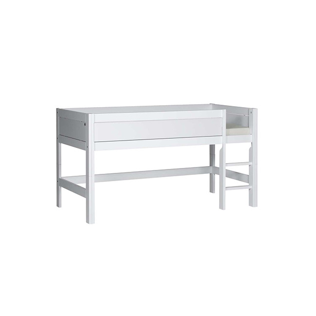 Lit mezzanine mini Lifetime avec sol enroulable blanc laqué