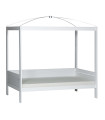 Lifetime Himmelbett mit Rollboden Weiss Lackiert