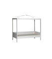 Lifetime four-poster bed, rolling floor whitewash