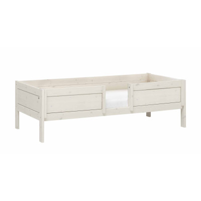 Lifetime Lit de base 90x200 cm avec sommier, whitewash