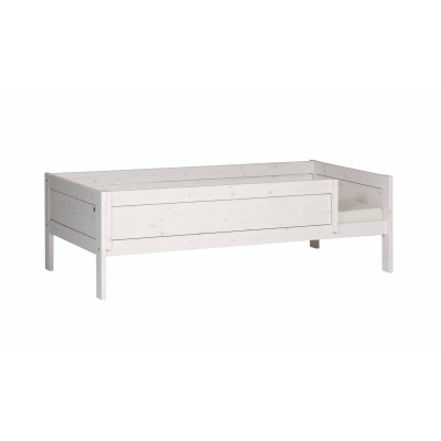 Lifetime Lit de base 90x200 cm avec sommier, whitewash