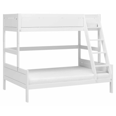 Lifetime Lit superposé Famille 90/140 avec sommier Luxe, blanc