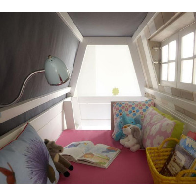 Letto a castello Hangout Lifetime 120x200 con imbiancatura a doghe DeLuxe