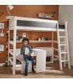 Lifetime loft bed with table Play and Store, 90x200 cm, whitewash