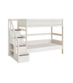 Lifetime Kidsrooms bunk bed with stairs Whitewash
