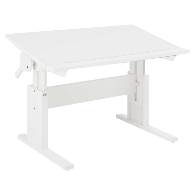 Bureau Lifetime réglable en hauteur / inclinable blanc