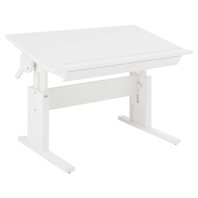 Bureau Lifetime réglable en hauteur / inclinable blanc