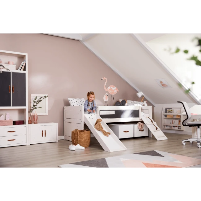 Lifetime Kojenbett Climb & Slide mit Rollboden whitewash