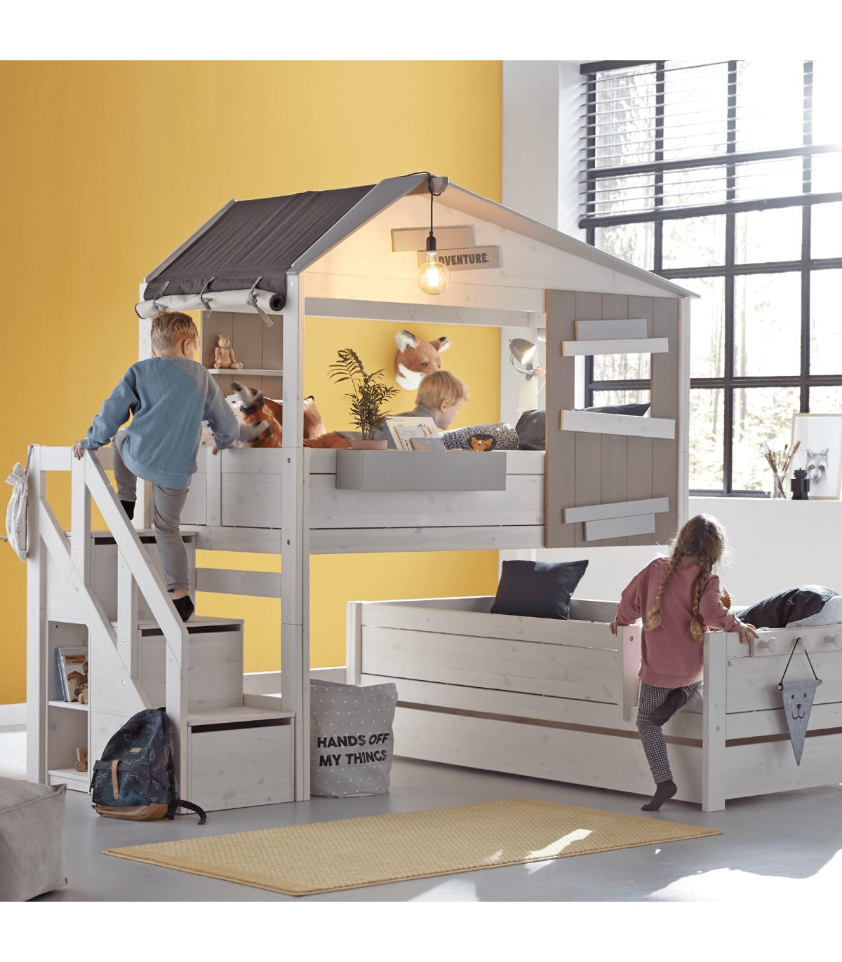 Lifetime Kidsrooms Halbh. Cabin bed The Hideout with stairs