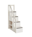 Lifetime staircase with storage space and railing for loft bed and bunk bed whitewash
