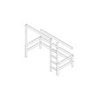 Lifetime conversion kit to loft bed with straight ladder for Art. 4640/46401 white