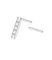 Lifetime intermediate bunk bed Family 90/120 cm white