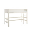 Lifetime medium loft bed 113cm with rolling floor with straight ladder whitewash