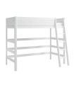 Lifetime loft bed, inclined ladder, rolling floor grey whitewash