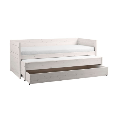 Lifetime bunk bed with guest bed, bed box and roller floor whitewash