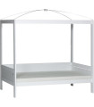 Lifetime four-poster bed with deluxe slatted frame white