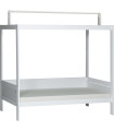 Lifetime four-poster bed 90x200cm with roof construction for fabric roof and roller floor white