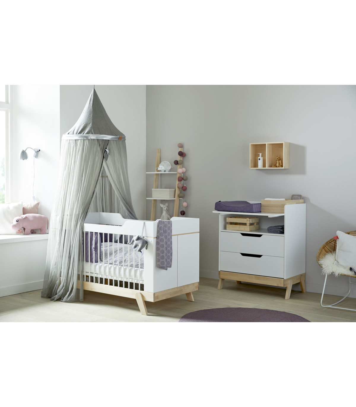 Lit Bébé Complet pour Chambre de Fille Personnalisée