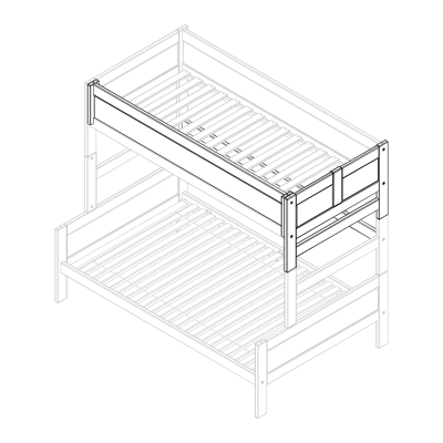 Lifetime Austauschset zu 672/674 + Kopfteil 90 cm weiss