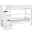 Lifetime Etagenbett 90/90x200 mit Treppe und Rollboden weiss