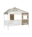Lifetime Kidsrooms base hut bed The Hideout white with roll slatted frame 90x200