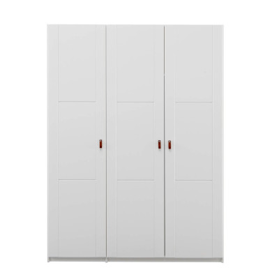 Armoire Lifetime 150 cm avec portes et étagères blanches