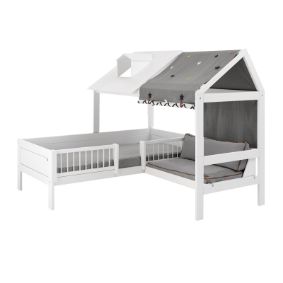 Lit cabine lit bébé Lifetime Beachhouse Corner avec banc blanc