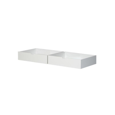 Manis-h 2 tiroirs pour literie 90 x 200 cm Blanc Neige