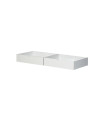Manis-h 2 tiroirs pour literie 90 x 200 cm Blanc Neige