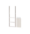 Manis-h posts for half loft bed and bunk bed incl. straight ladder Snow white