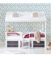 Lifetime Beachhouse Cabin Bed 90x200 cm avec cadre à lattes en rouleau blanc