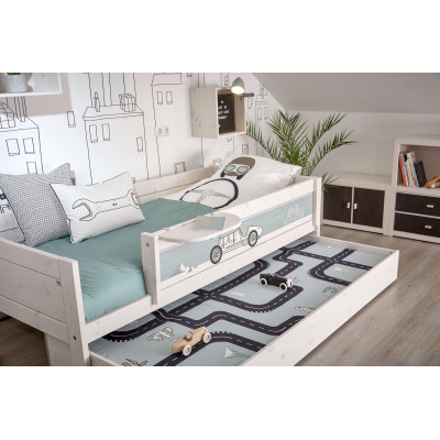 Lifetime Base Bed Road Trip Race whitewash, deluxe Slatted Frame Combi 1