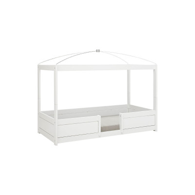 Lifetime 4 in 1 bed with canopy with rolling floor white