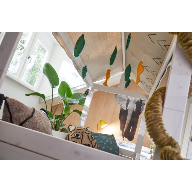 Letto a mezza altezza Lifetime , lavagna che arrotola il pavimento imbiancata