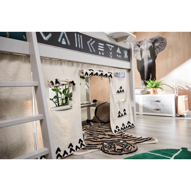 Letto a mezza altezza Lifetime , lavagna che arrotola il pavimento imbiancata