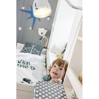 Lifetime Cot Camera per bambini Basic Bed Adventure con telaio a doghe roll-slatted Whitewash