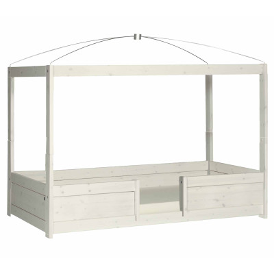 Letto a baldacchino Lifetime 4 in 1 con cielo Fairy Dust, 90x200 cm, telaio a doghe deluxe bianco