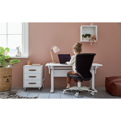Lifetime Höhenverstellbarer Schreibtisch mit Schublade whitewash
