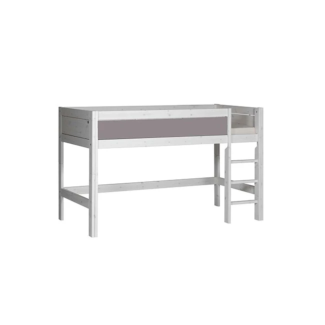 LifeTime-Kidsrooms Letto a mezza altezza Laura-DLR, 90x200 cm, con struttura a doghe DeLuxe imbiancata