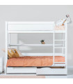 Lifetime bunk bed BUNK BED 90x200, incl ladder, bookcase, fall protection, 2 roll slatted frame whitewash