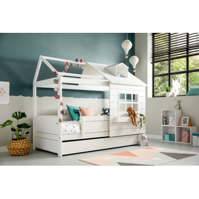 Lifetime Kidsrooms Base Letto Lago Casa 2 - Pavimento a Rullo Bianco