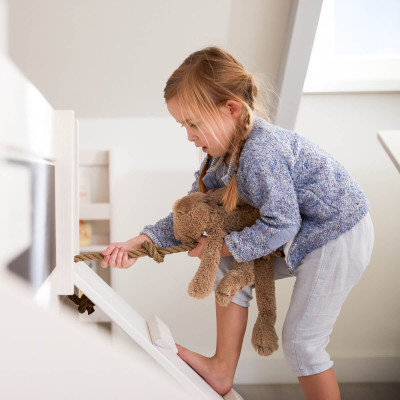 Lifetime bunk bed Climb & Slide with roller floor Whitewash