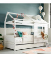 Lifetime Kidsrooms Base Cabin Bed Lake House 1 - Deluxe Slatted Frame White lacquered