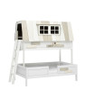Lifetime Hangout bunk bed 140x200 with DeLuxe slatted frame white